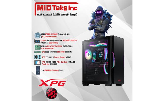 Gaming Desktop (MID-47),AMD RYZEN 5 3500X ,DDR4 /16GB ,SSD 512GB ,GTX 1660,ASUS MB B450,XPG PYLON 650W,XPG STARKER  CASE